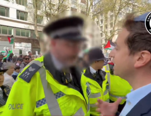 British Metro Police officers threaten to arrest head of antisemitism watchdog group for being “openly Jewish” near anti-Israel rally