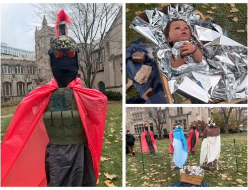Nativity Display at Left-Wing Church Includes Zip-Tied Baby Jesus, Roman Soldiers as ICE Agents